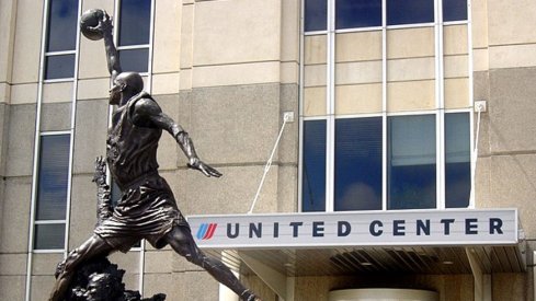 The Michael Jordan statue outside of Chicago's United Center.