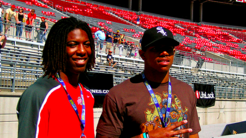 Duron Carter, left, and Terrelle Pryor, right