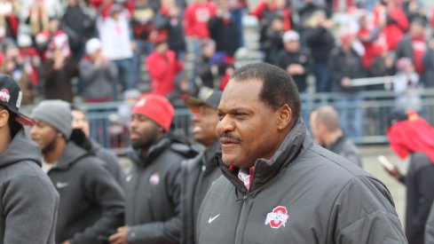 Larry Johnson takes the field.