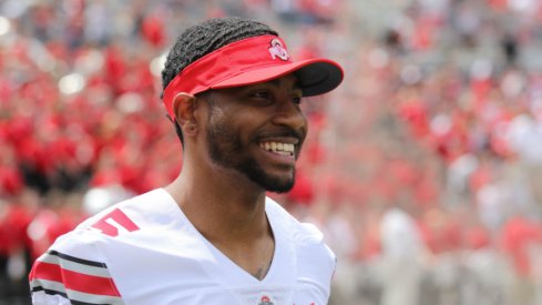 Braxton Miller looks psyched about his upcoming move to right tackle.