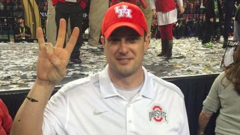 Tom Herman after winning the title.