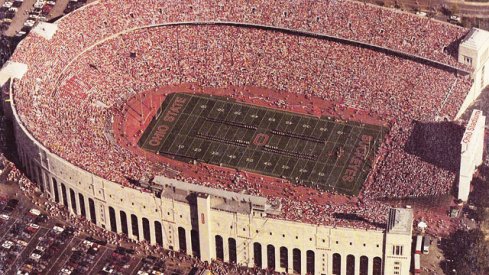 Ohio Stadium in 1991, with room to expand.