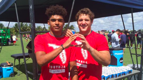 Trevon Grimes and Nick Bosa