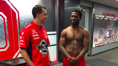 Graham Rahal (left) and J.T. Barrett (right).