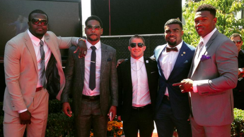 Cardale Jones, Braxton Miller, Logan Stieber, Ezekiel Elliott, and Joshua Perry