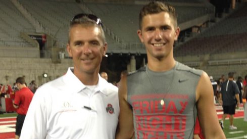 Urban Meyer and his future kicker at Friday Night Lights