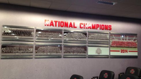 National Champions displayed in the meeting room.