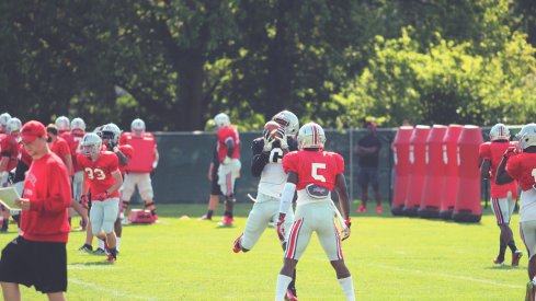 Torrance Gibson practicing with the wide receivers gives Ohio State another offensive weapon.