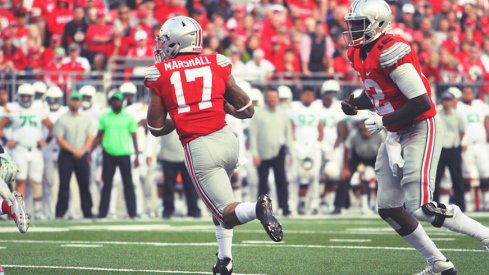 Jalin Marshall is listed as a starter for Ohio State in its latest depth chart.