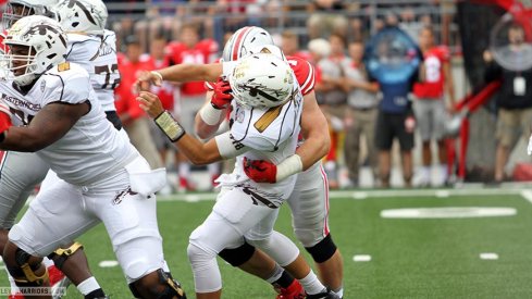 Joey Bosa hits Zach Terrell.