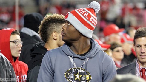 Daelin Hayes during his official visit to Ohio State.