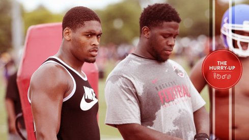 Jonathon Cooper and Buckeyes' target Antwuan Jackson in the summer.