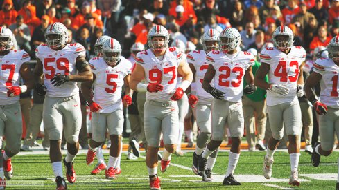 Defensive starters take the field against Illinois