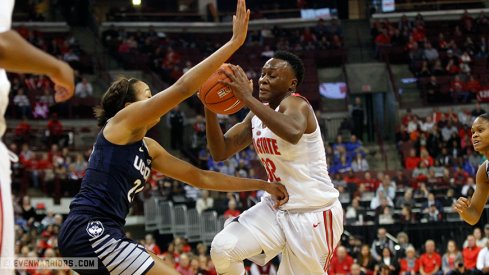 Shayla Cooper led the Buckeyes in scoring with 17 points.