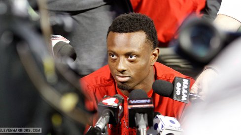 Eli Apple meets with the media Monday.