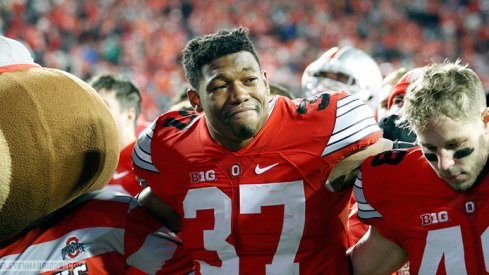 Joshua Perry after his last game in Ohio Stadium.