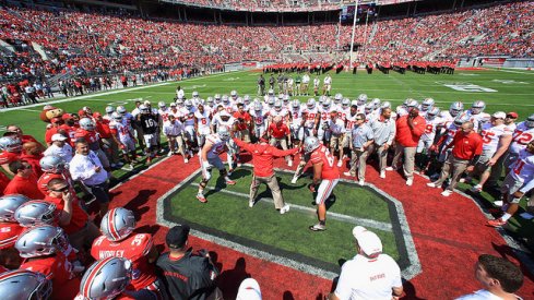 Circle drill during Ohio State's 2015 spring game.