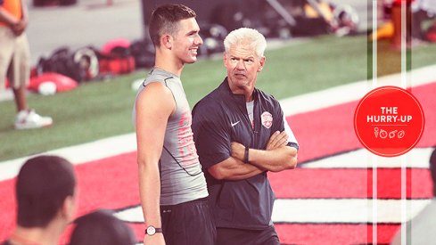 Blake Haubeil and Kerry Coombs at Ohio State in July.