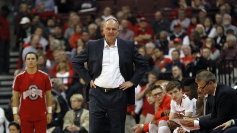 Thad Matta strolls the sidelines earlier this season. 