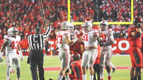 Joel Hale and Joey Bosa hit the double shruggie.