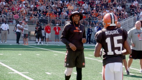 Terrelle Pryor at the Browns scrimmage in Columbus