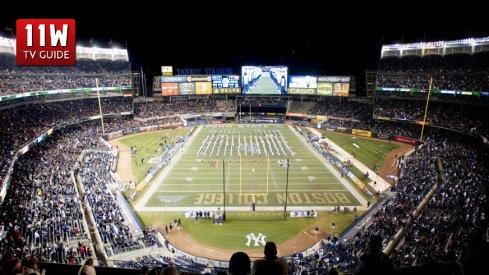 Dec. 27, 2014 - New York, NY, USA - The Penn State Blue Band performs at halftime of the New Era Pinstripe Bowl to a sold out crowd of 49,012 at Yankee Stadium in New York on Saturday, Dec. 27, 2014. Penn State defeated Boston College, 31-30, in overtime 