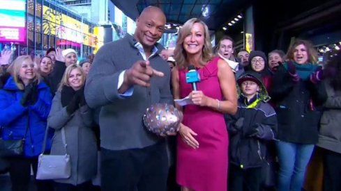 Eddie George makes an appearance on Good Morning America.