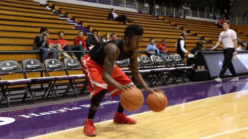 Kam Williams warms up before torching Northwestern.