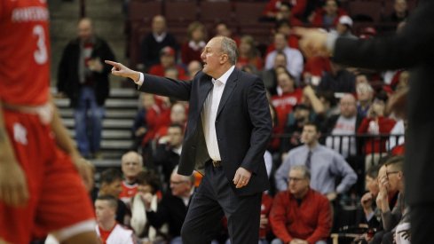 Thad Matta patrols the sideline earlier this season.