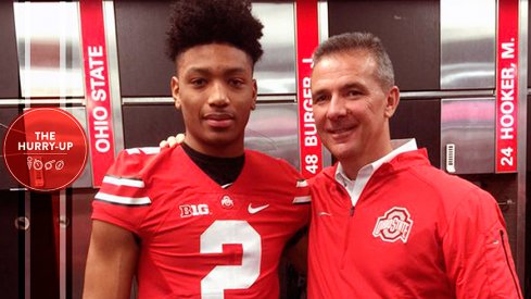 Walnut Ridge athlete Malik Harrison and Urban Meyer