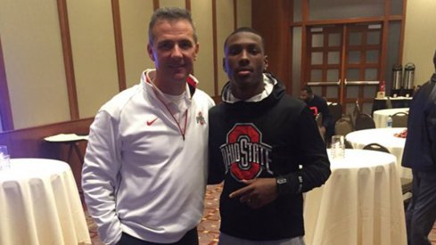 Urban Meyer and Mecole Hardman during the five-star's official visit last weekend.