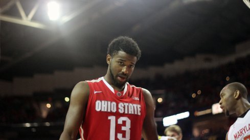 JaQuan Lyle walks off the floor at Maryland.