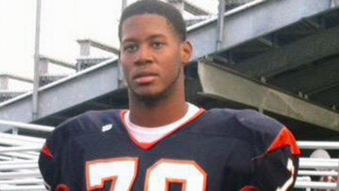 Nassau Community College lineman Malcolm Pridgeon