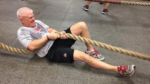 Kerry Coombs Gets His Old Man Strength On