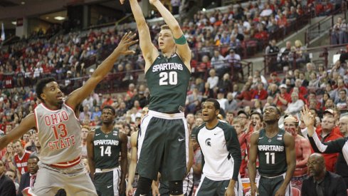 Matt McQuaid launches a 3-pointer