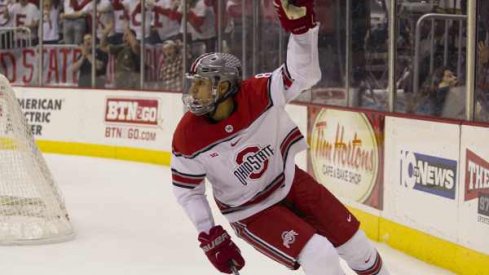 Dakota Joshua and Ohio State hockey upset No. 6 Michigan.