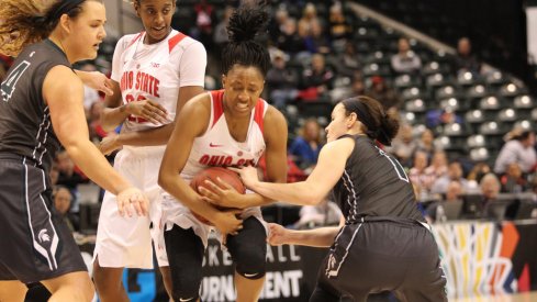 Kelsey Mitchell's performance was not enough to lift the Buckeyes past No. 4 seed Michigan State.