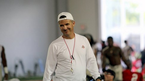 Urban Meyer is all-smiles in anticipation for the March 8th 2016 Skull Session.