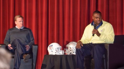 Roger Goodell speaks to Ohio State's student-athletes.