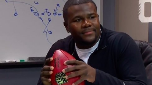 Cardale Jones explains why he threw without laces before meeting Urban Meyer.