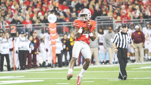 Curtis Samuel sees space in front of the March 18th 2016 Skull Session