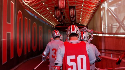 The men's lacrosse team downed Michigan in front of nearly 55,000 fans.