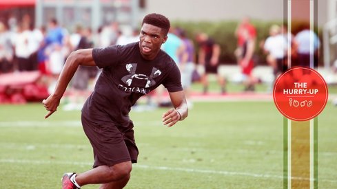 Jeffery Okudah during an Ohio State visit last summer.