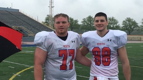 Gavin Cupp, Luke Farrell at the North-South game.