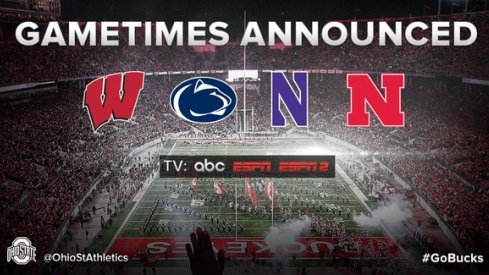 Ohio State to be part of four primetime Big Ten games in 2016.