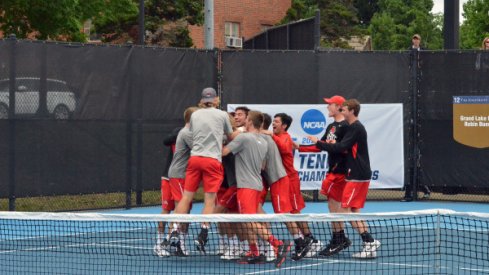 Ohio State celebrates Sweet 16 win over Texas.