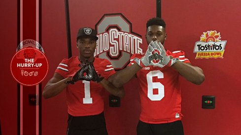 Jeffrey Okudah and Baron Browning during their Ohio State visit.