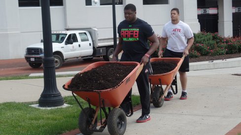 Jamarco Jones and Demetrius Knox brought the mulch for the June 4th 2016 Skull Session