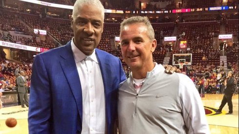 Urban Meyer is at Game 4 of the NBA Finals with a few members of his family.