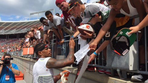 Terrelle Pryor signing autographs